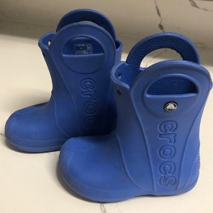 Blue Crocs Rain Boots